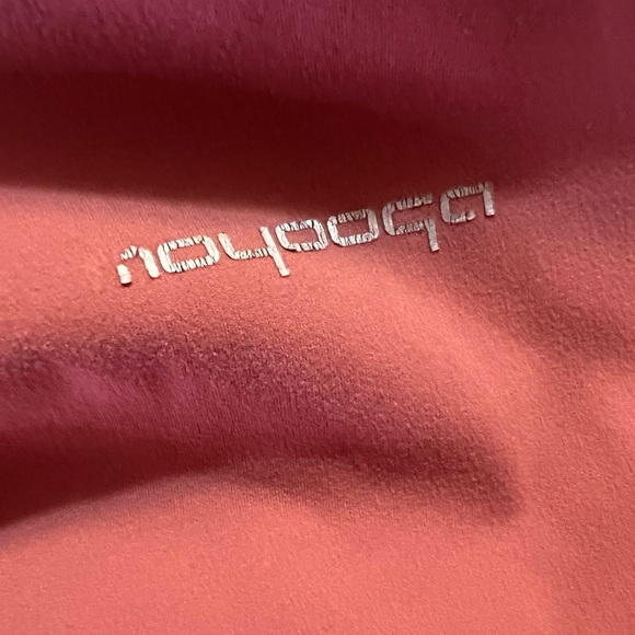 Moyooga Womens Peach Color Ribbed Paneled Activewear Workout Leggings Size Small - Picture 5 of 16